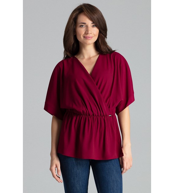 Blouse L063 Deep Red S