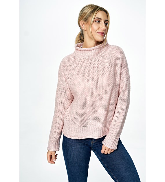 Sweater M886 Light Pink Oversized
