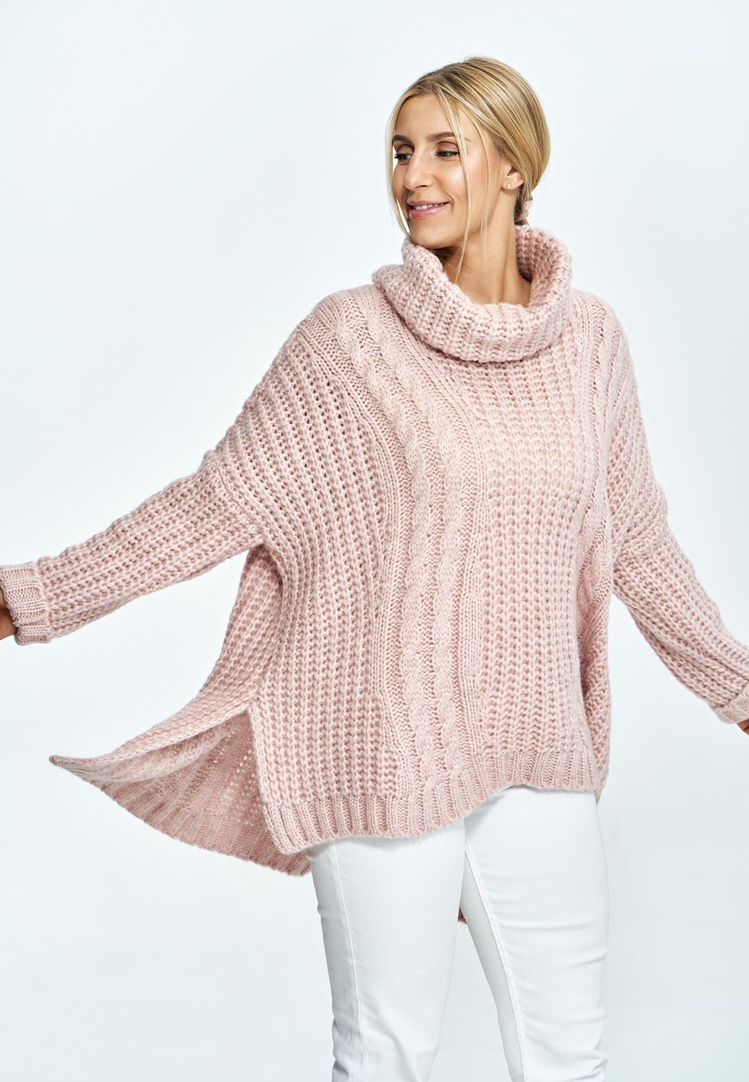 Sweater M892 Light Pink Oversized