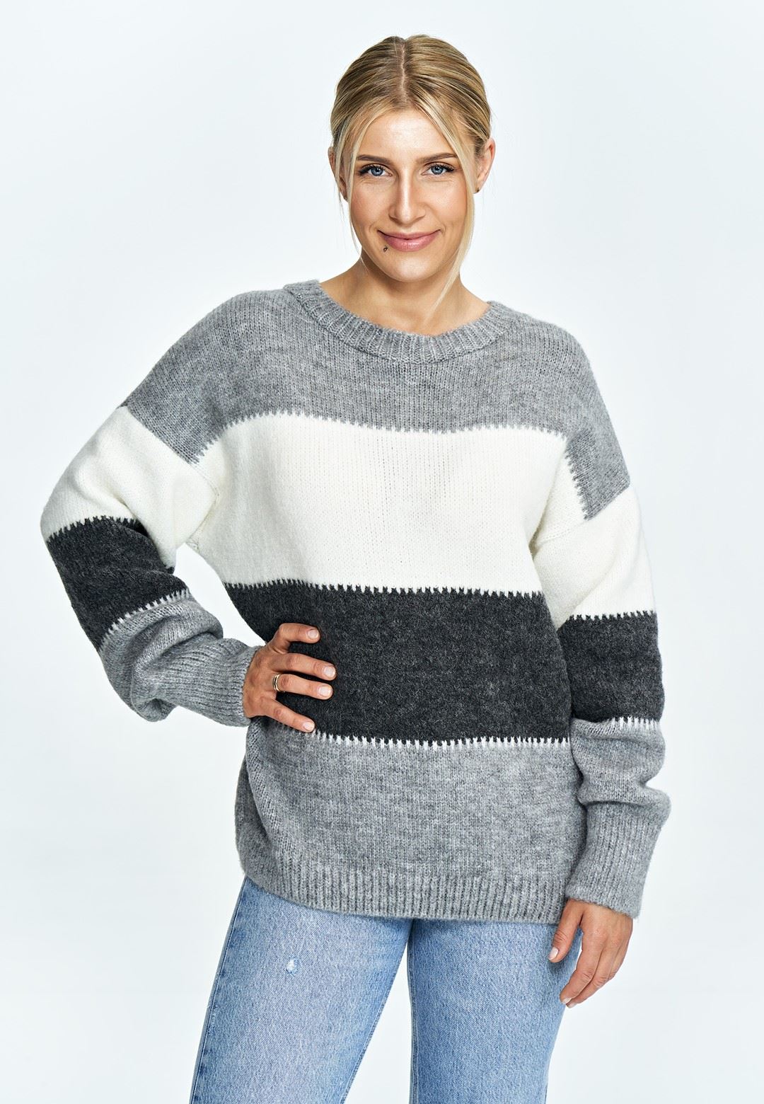Sweater M906 Grey Oversized