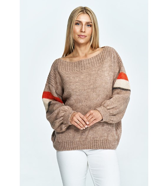 Sweater M909 Brown Oversized